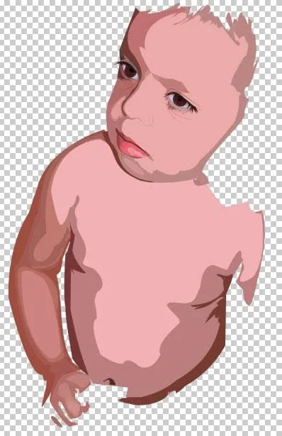 Unfinished portrait study of Azul as a baby