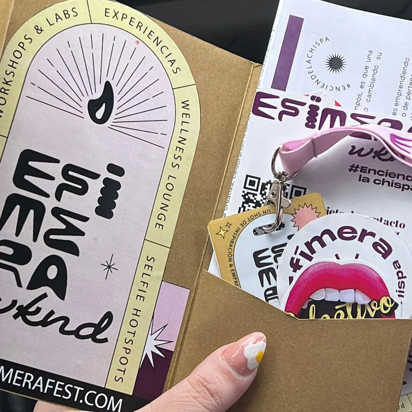 Efímera Fest branded physical pieces