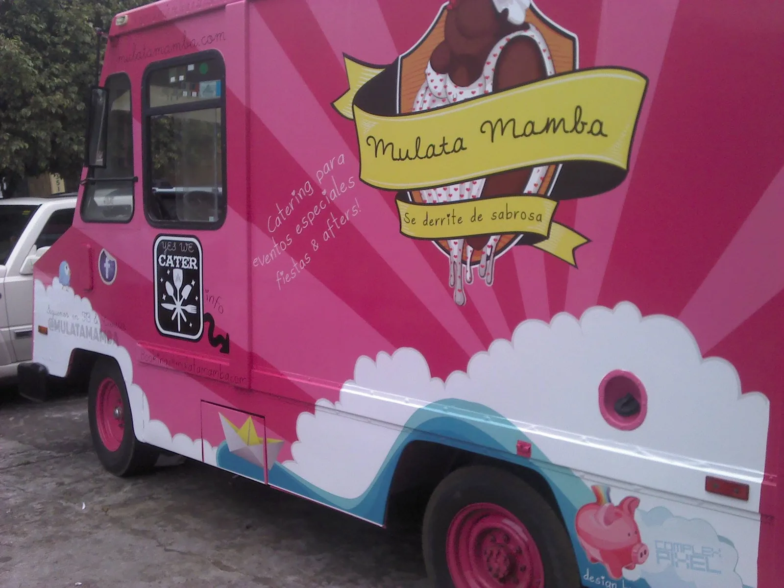 Mulatamamba illustrated food truck identity